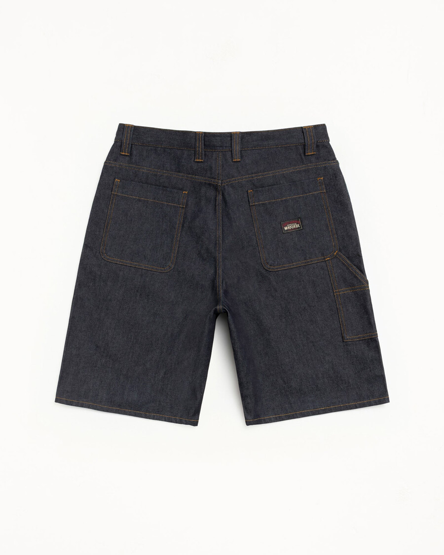 raw denim arbejdsshorts