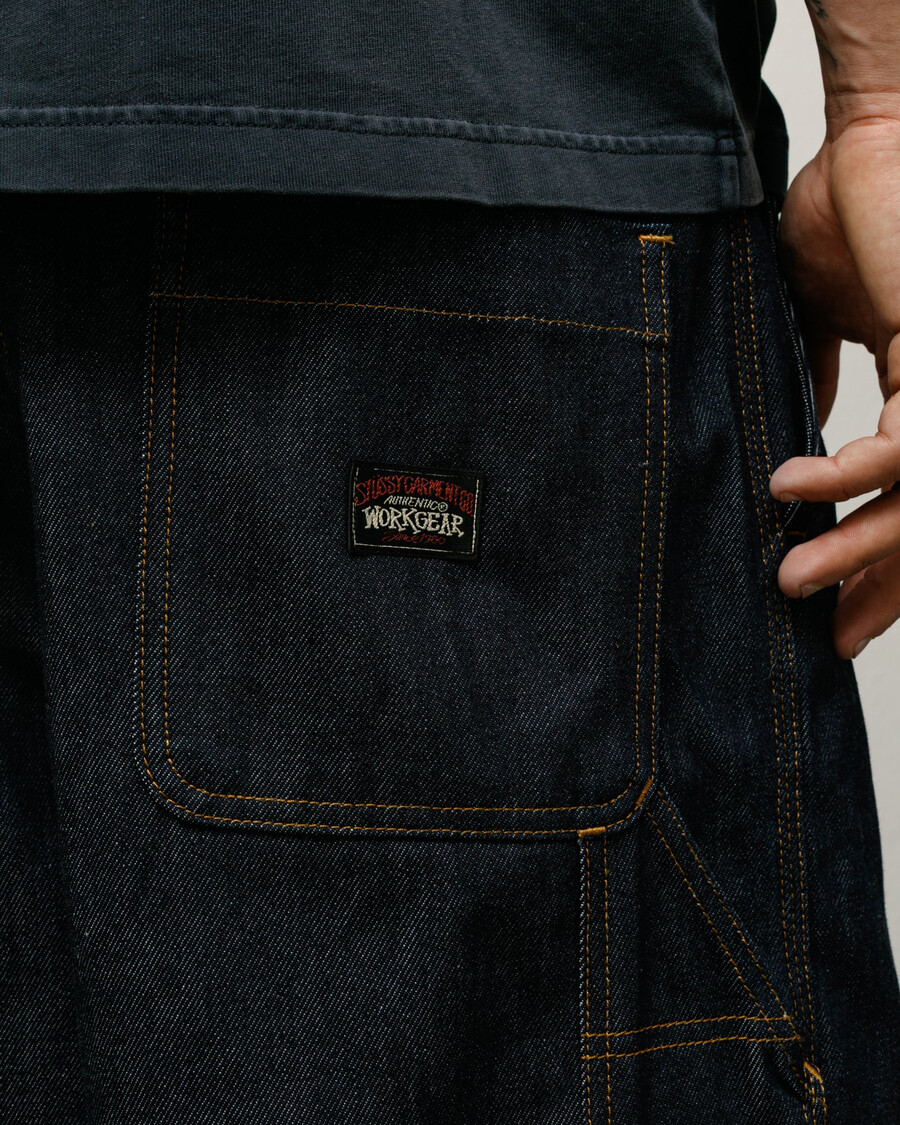 raw denim arbejdsshorts