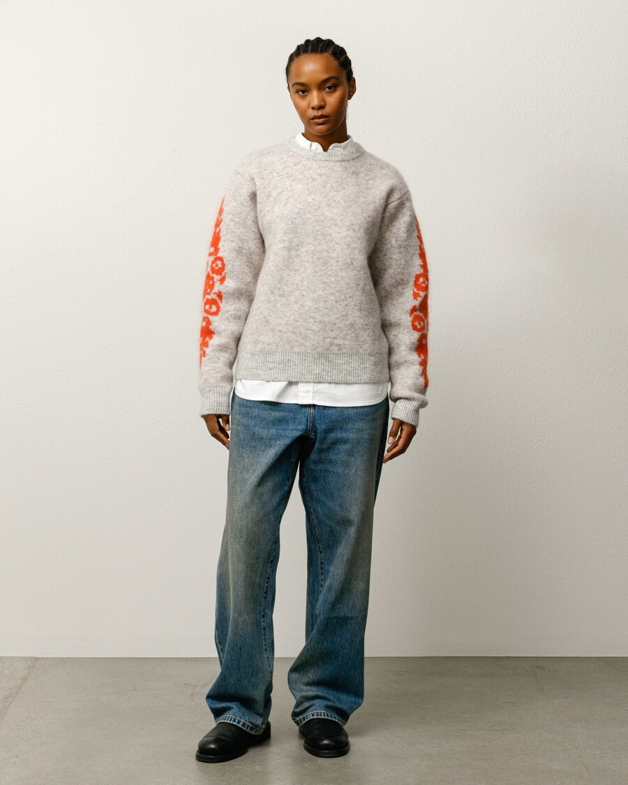 mohair blomstertrøje