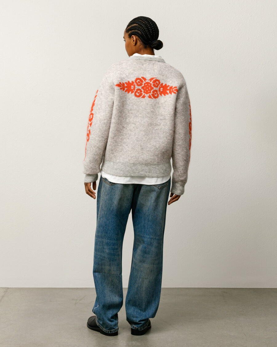 mohair blomstertrøje