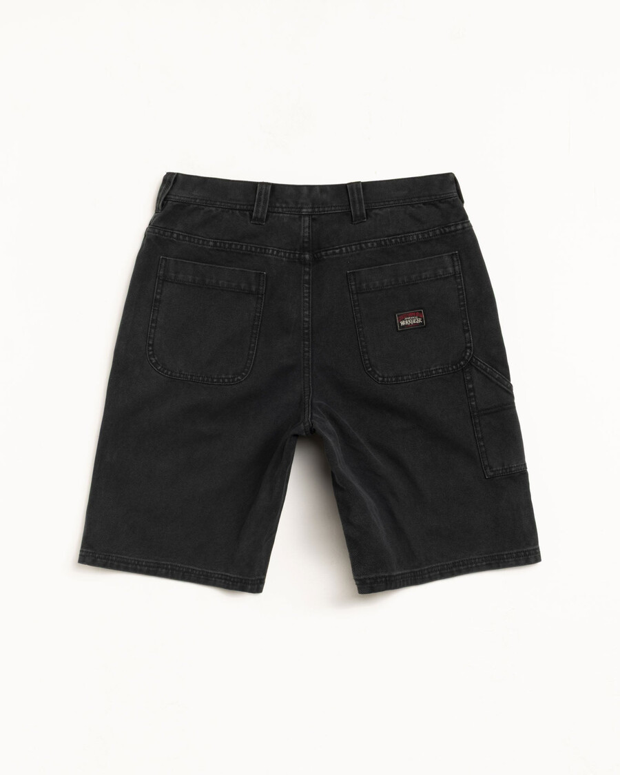 vasket lærredsshorts