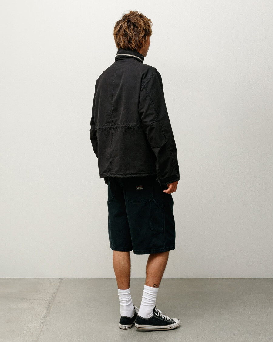 vasket lærredsshorts