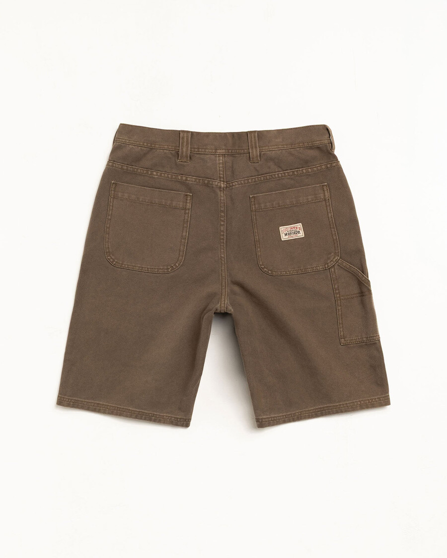 vasket lærredsshorts