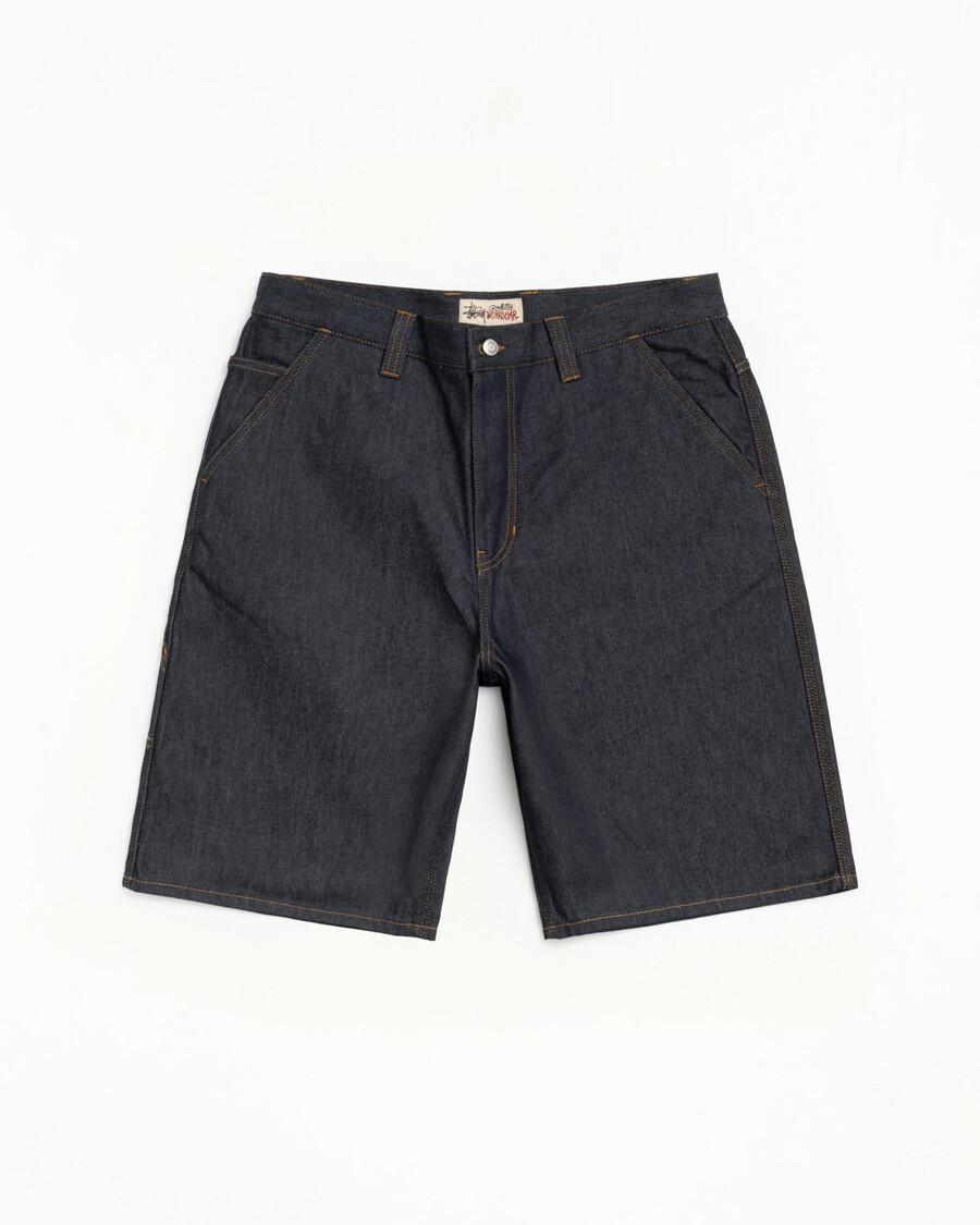 raw denim arbejdsshorts