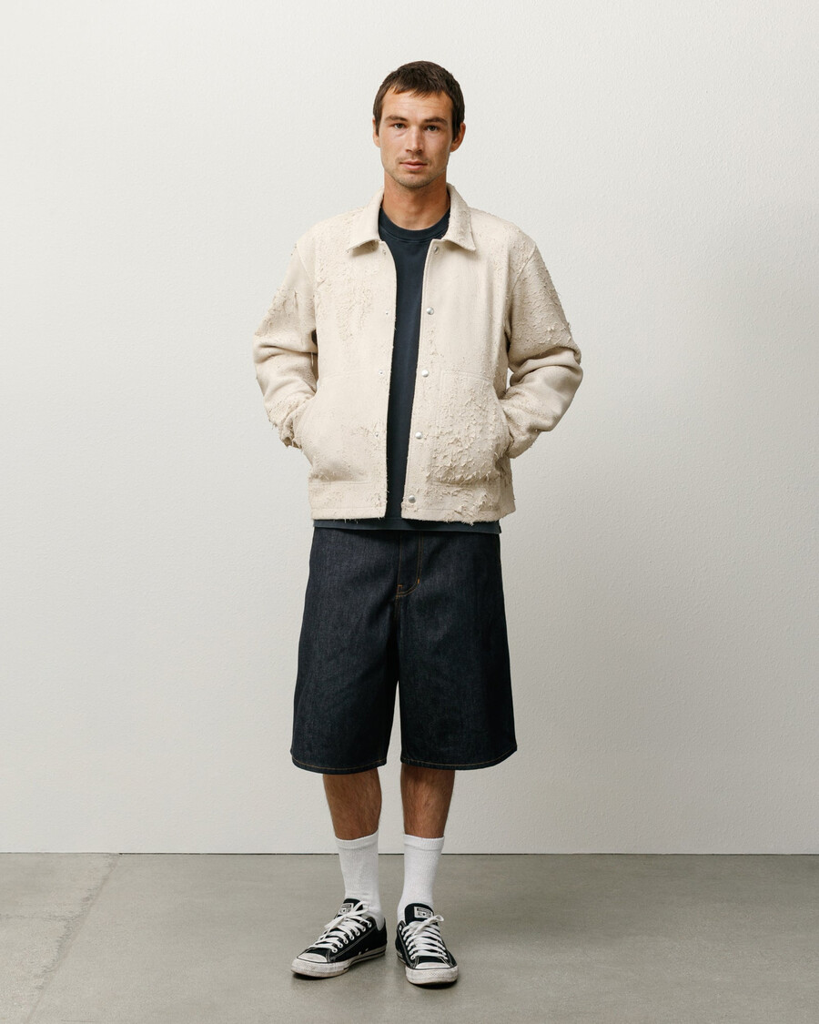 raw denim arbejdsshorts