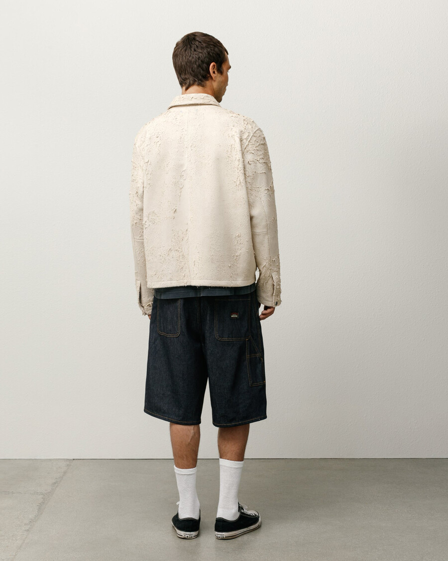 raw denim arbejdsshorts