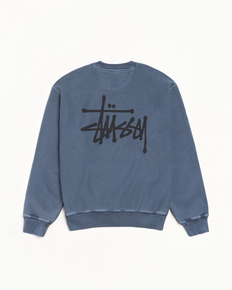 basis stüssy crew pigment dyed