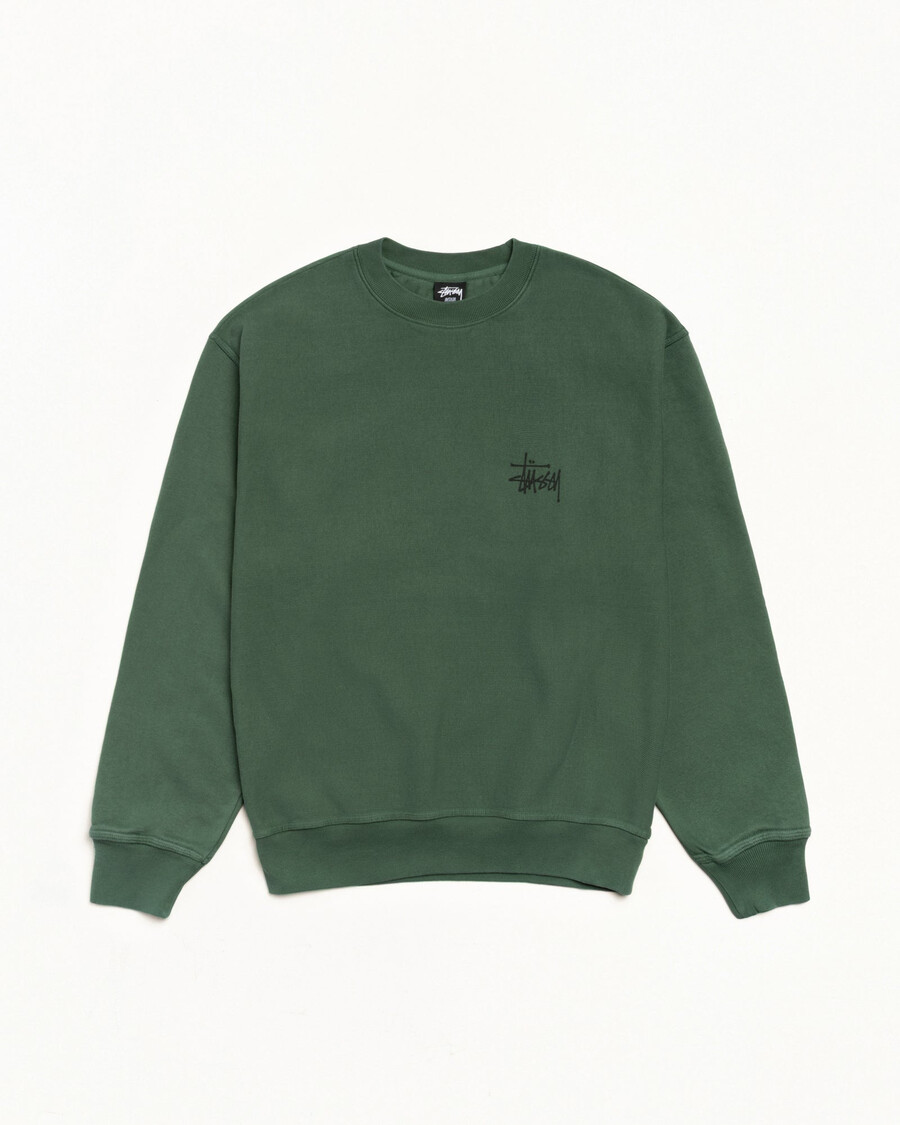 basis stüssy crew pigment dyed