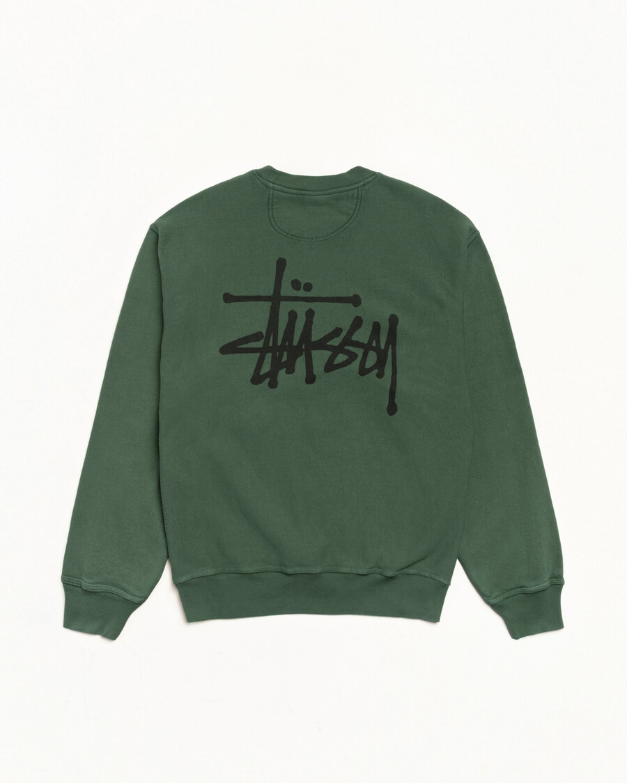 basis stüssy crew pigment dyed