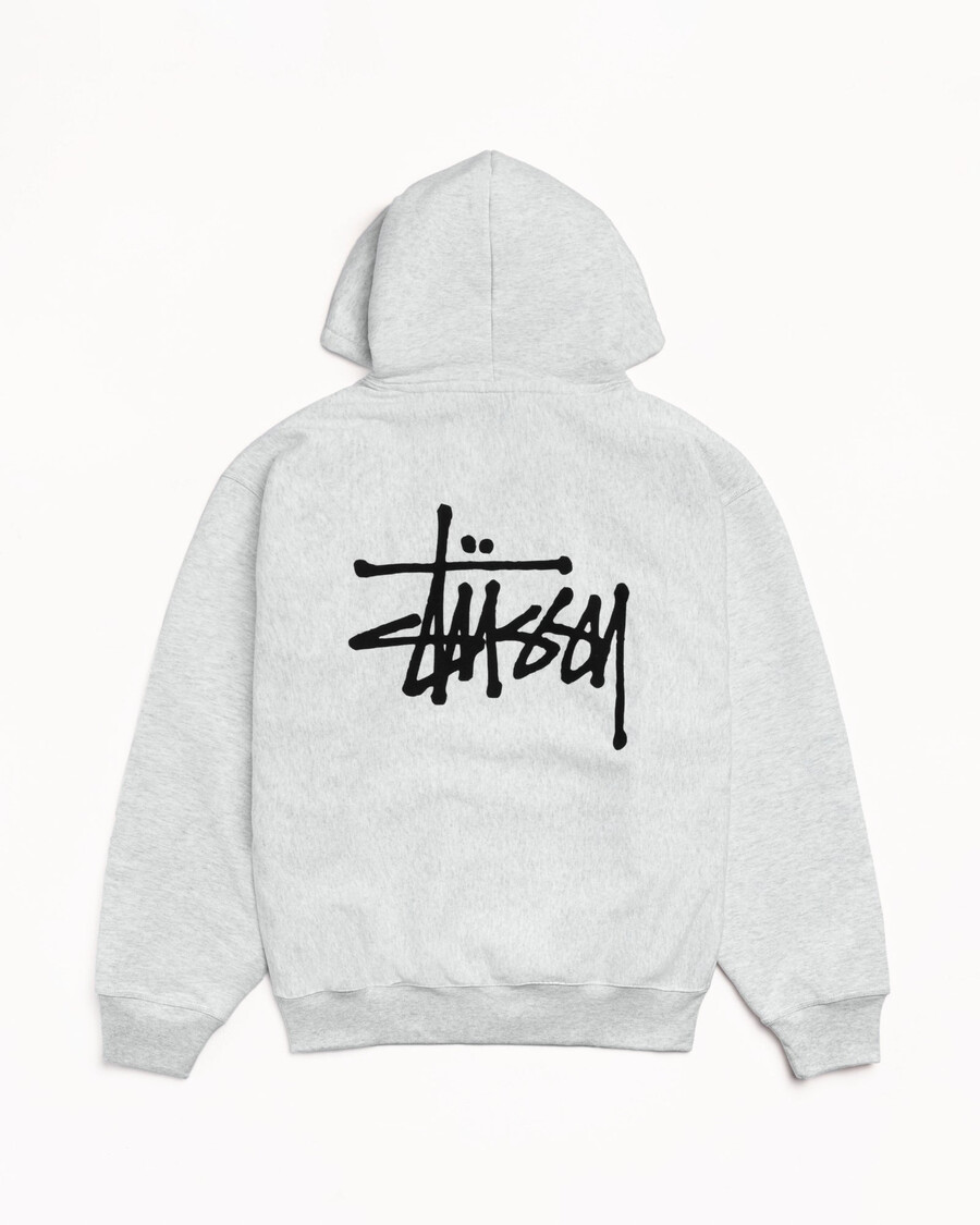 basis stüssy hættetrøje med lynlås