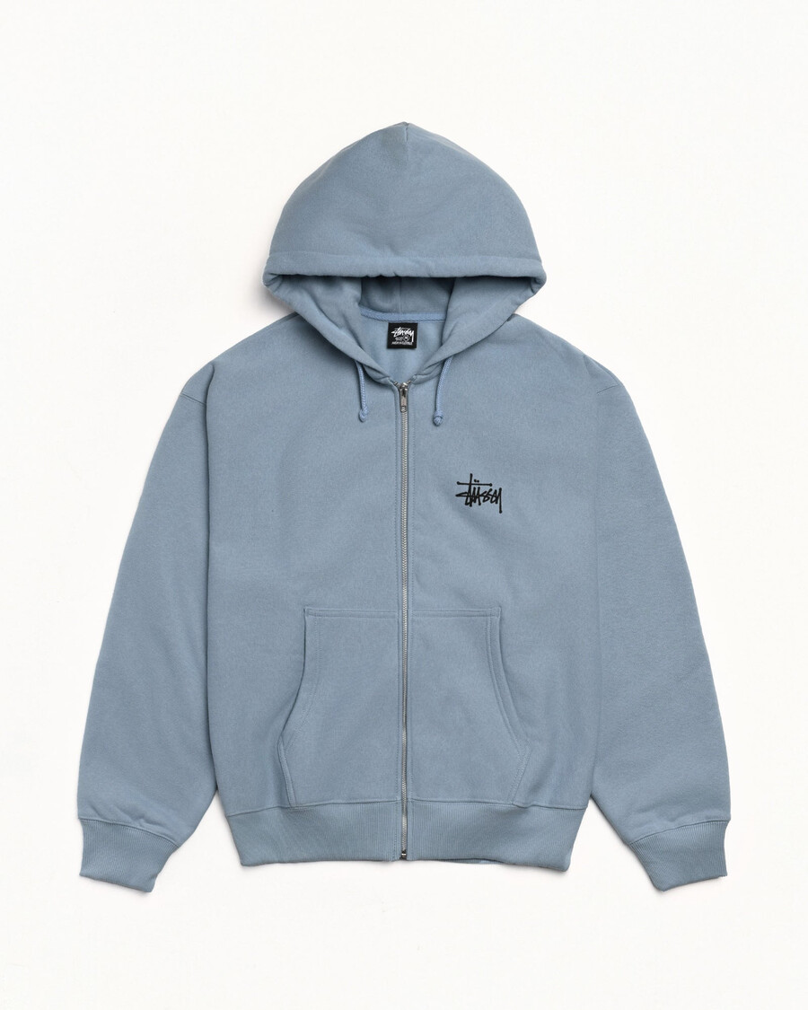 basis stüssy hættetrøje med lynlås