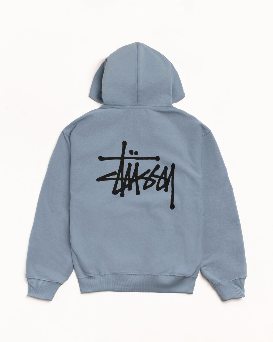 basis stüssy hættetrøje med lynlås