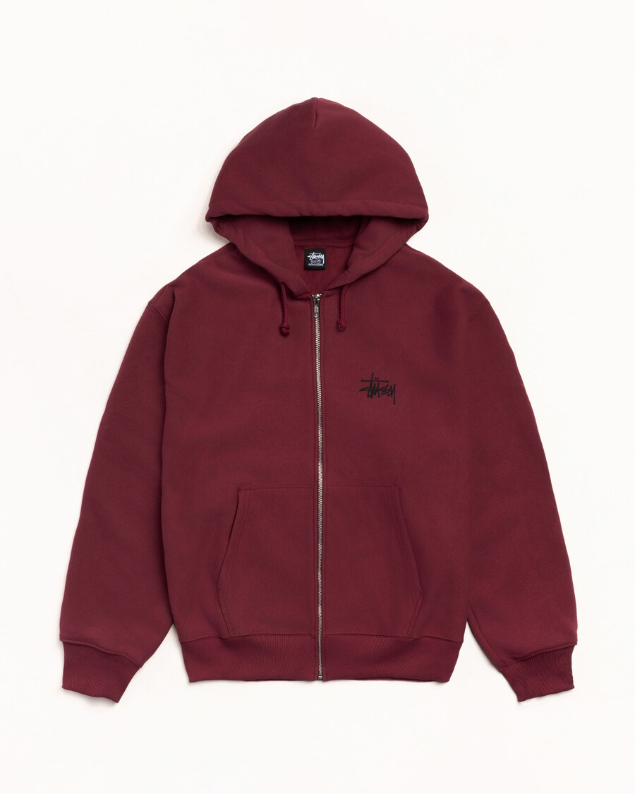 basis stüssy hættetrøje med lynlås