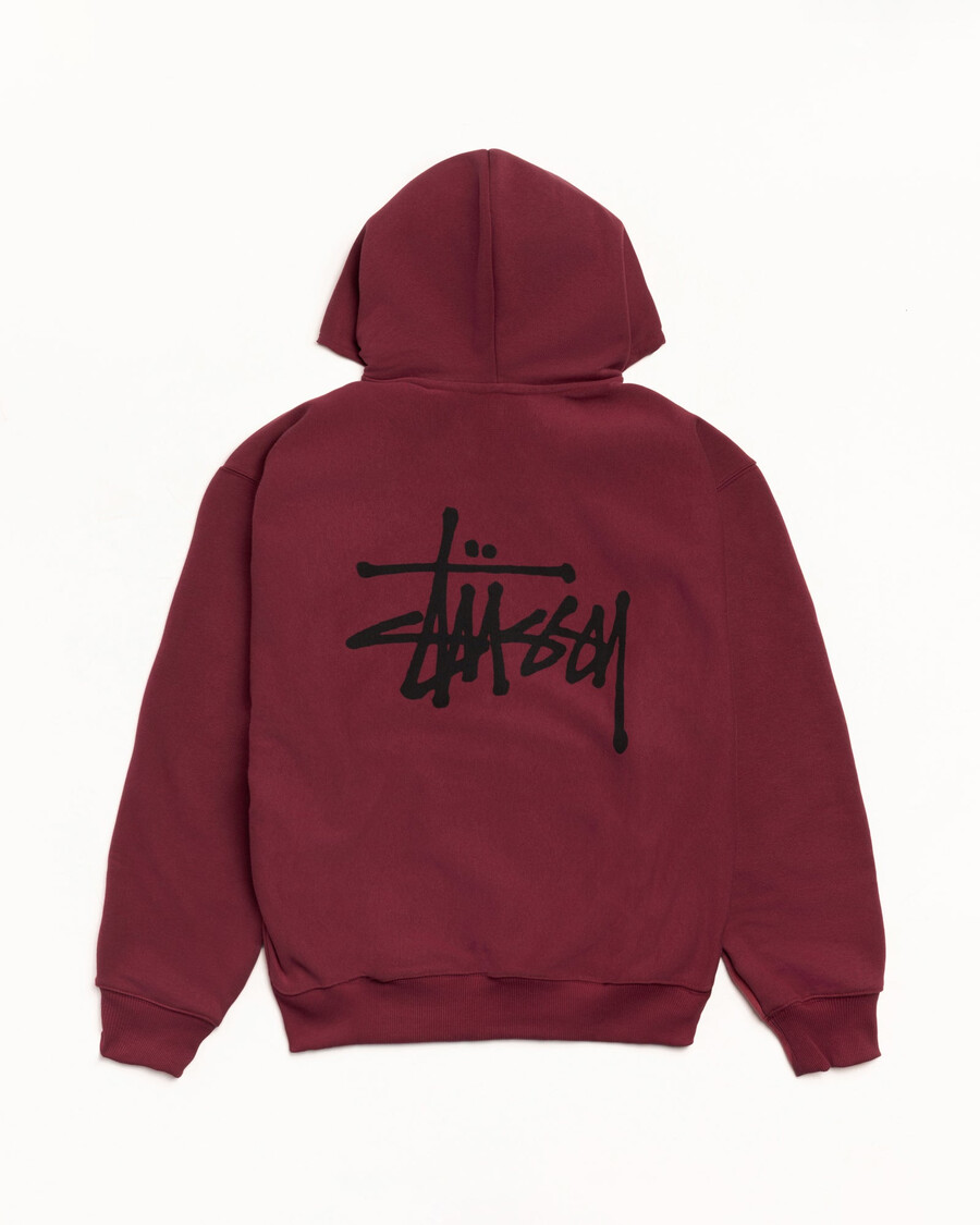 basis stüssy hættetrøje med lynlås