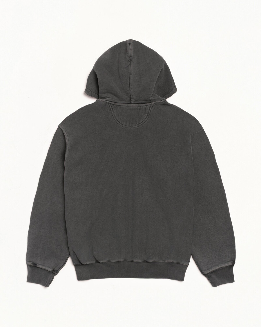 stüssy wear hættetrøje med lynlås pigmentfarvet