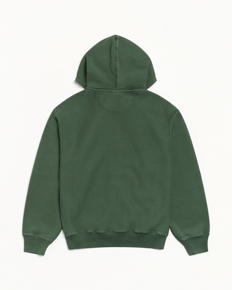 stüssy wear hættetrøje med lynlås pigmentfarvet