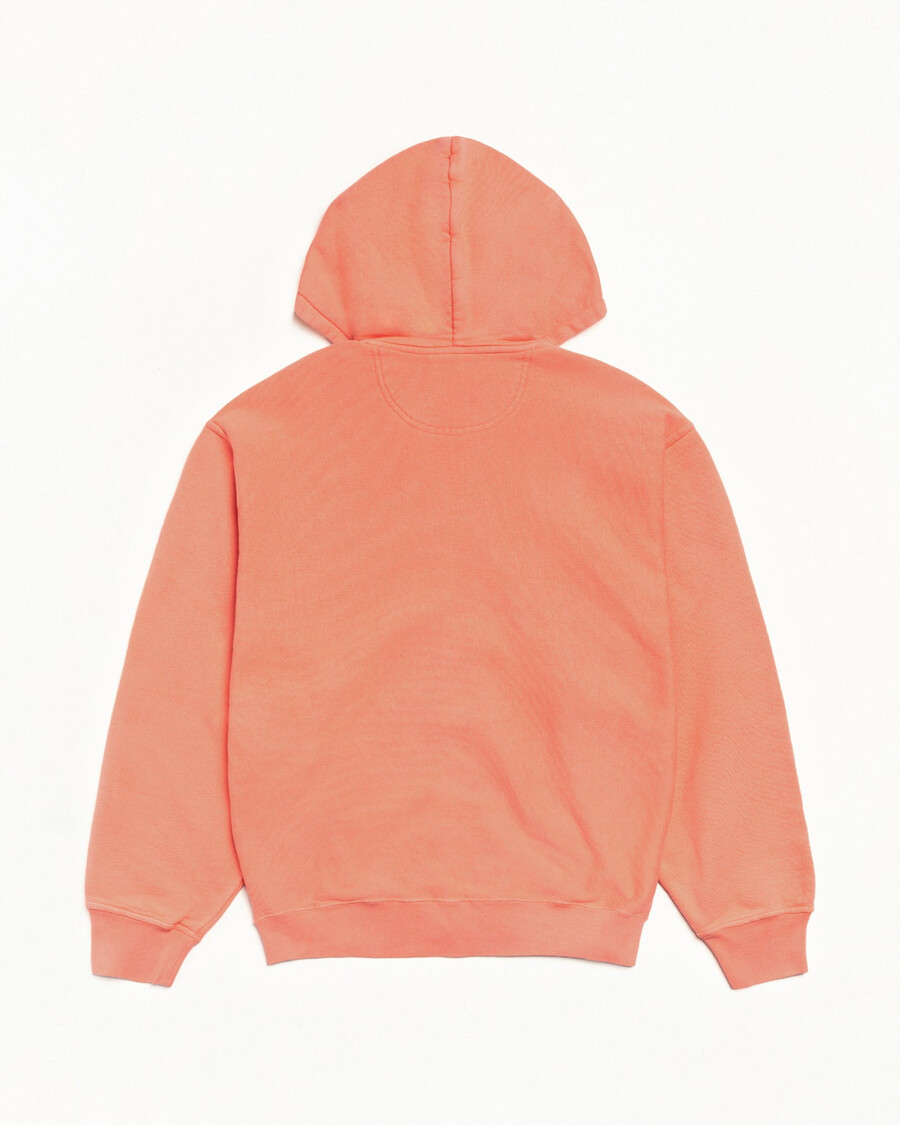 stüssy wear hættetrøje med lynlås pigmentfarvet
