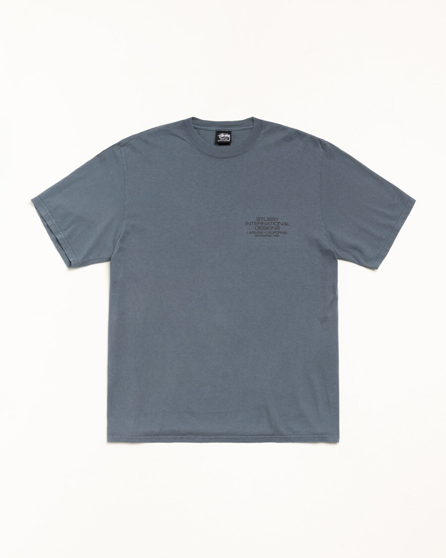 internationalt design t-shirt med pigmentfarve